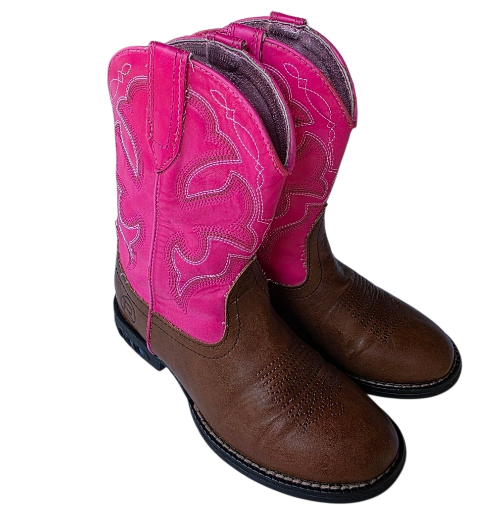 ROPER GRIL PINK & BROWN BOOTS
